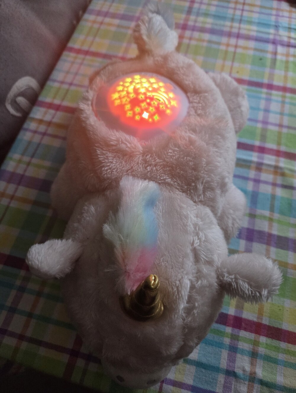 Unicorn lullaby plush light and sound machine
